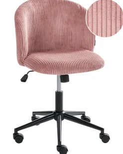 Sedia da ufficio MILES Velluto a coste Rosa