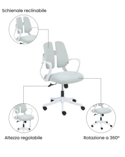 Sedia da ufficio ORIVO Grigio chiaro
