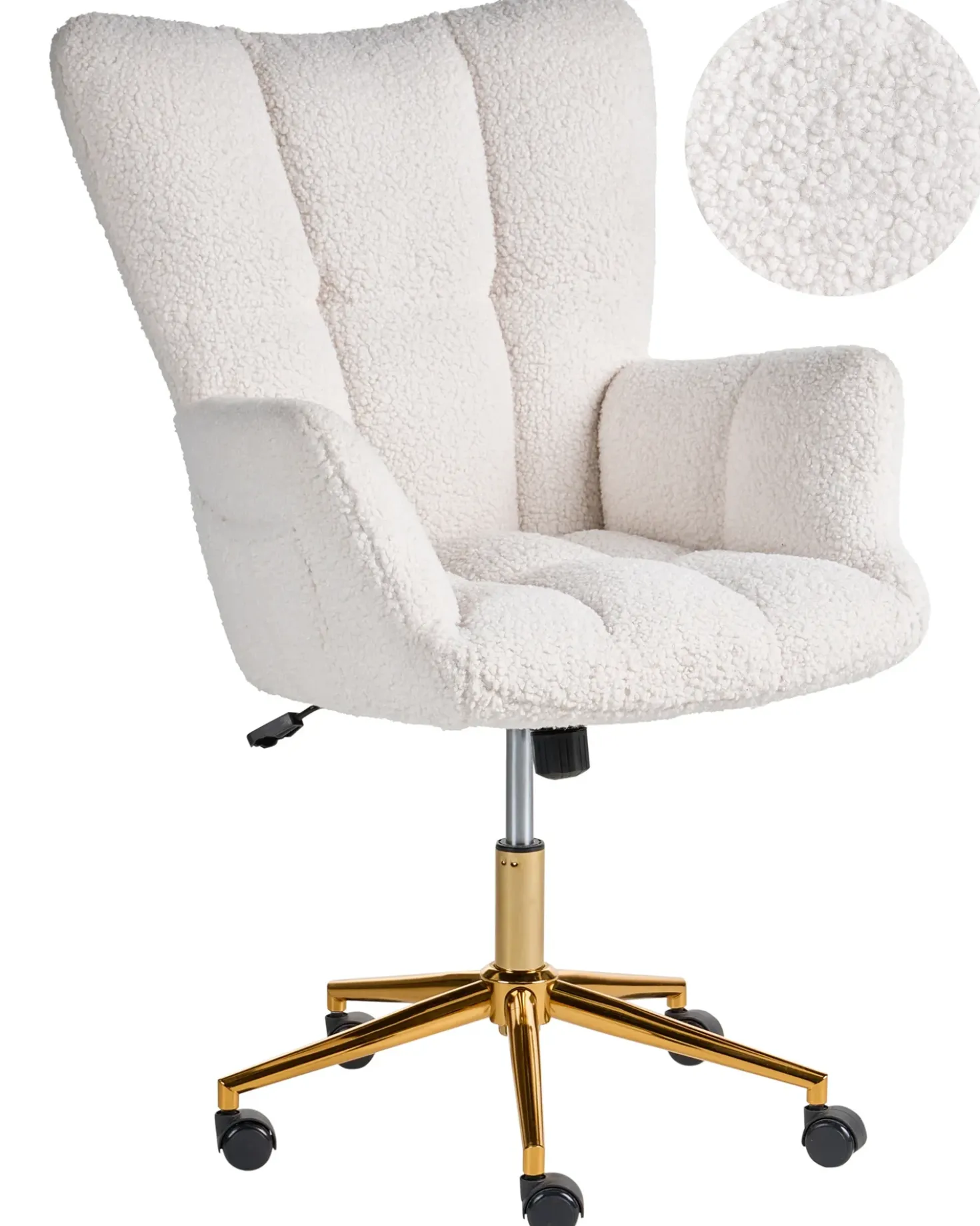 Sedia da ufficio OULU Bouclé Bianco