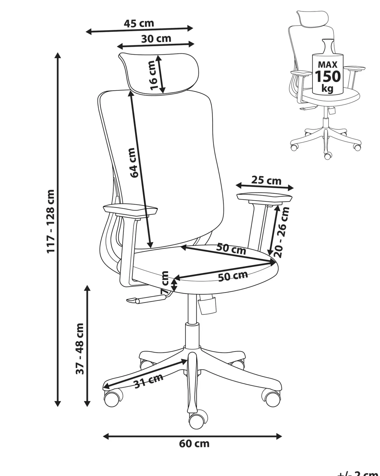 Sedia da ufficio PARTNER Grigio