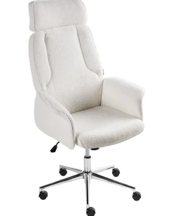 Sedia da ufficio PILOT Bouclé Bianco sporco