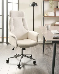 Sedia da ufficio PILOT Bouclé Bianco sporco