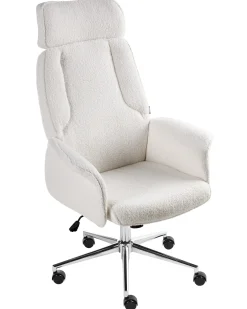 Sedia da ufficio PILOT Bouclé Bianco sporco
