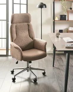 Sedia da ufficio PILOT Bouclé Marrone