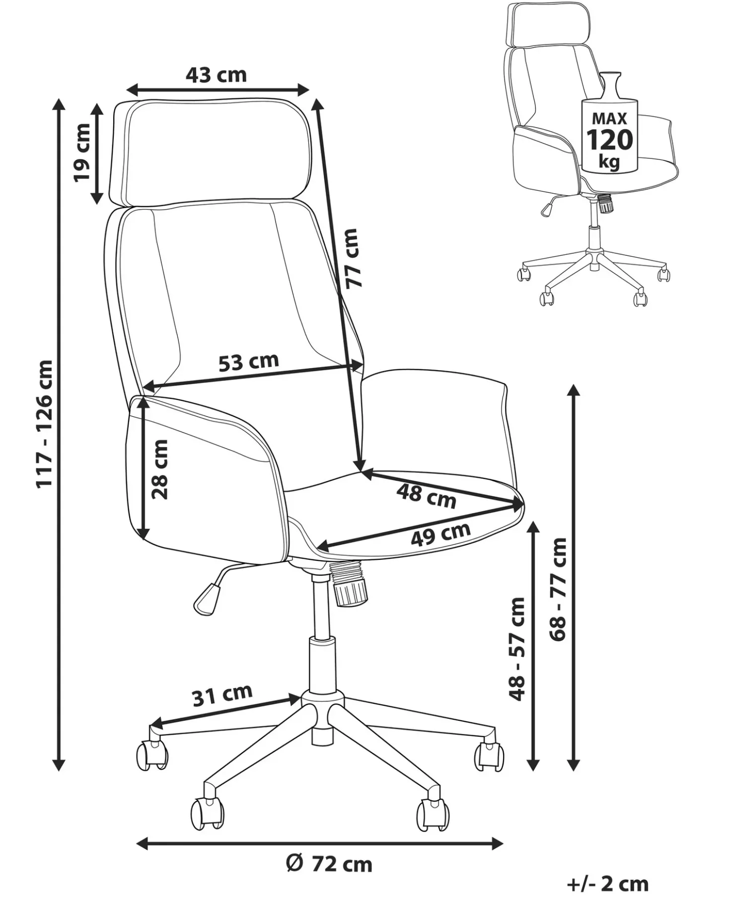 Sedia da ufficio PILOT Grigio
