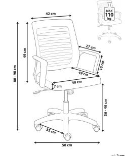 Sedia da ufficio RADIANT Grigio chiaro