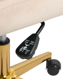 Sedia da ufficio VAMURE Velluto Beige chiaro