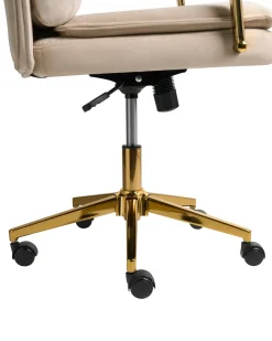 Sedia da ufficio VAMURE Velluto Beige chiaro