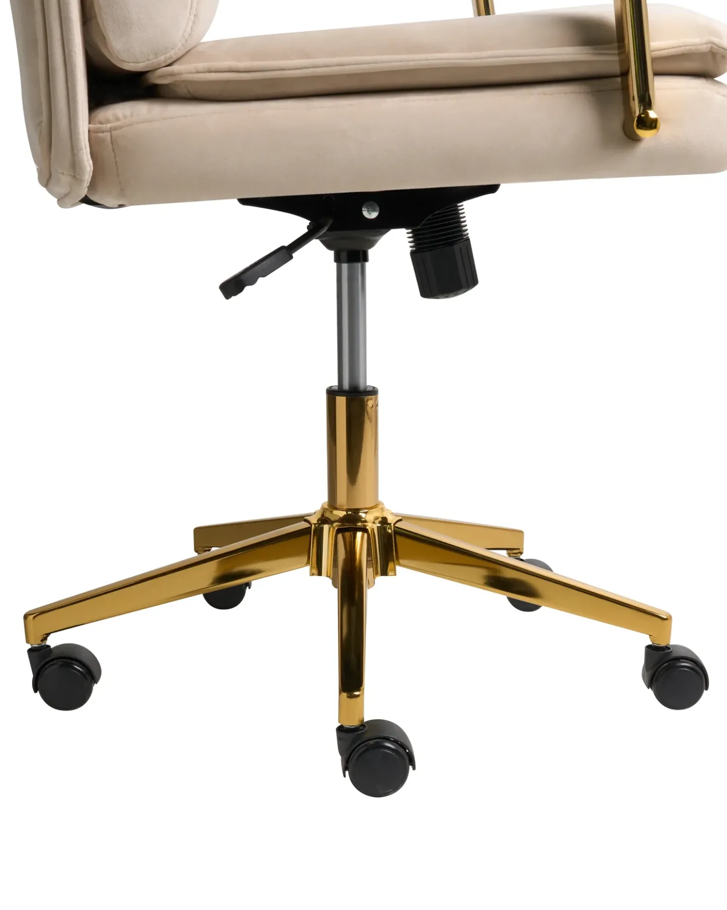 Sedia da ufficio VAMURE Velluto Beige chiaro