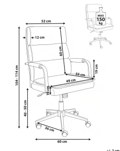 Sedia da ufficio VAMURE Velluto Beige chiaro