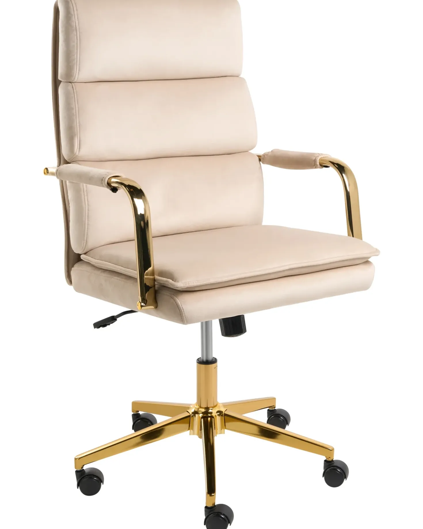 Sedia da ufficio VAMURE Velluto Beige chiaro