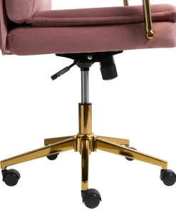Sedia da ufficio VAMURE Velluto Rosa
