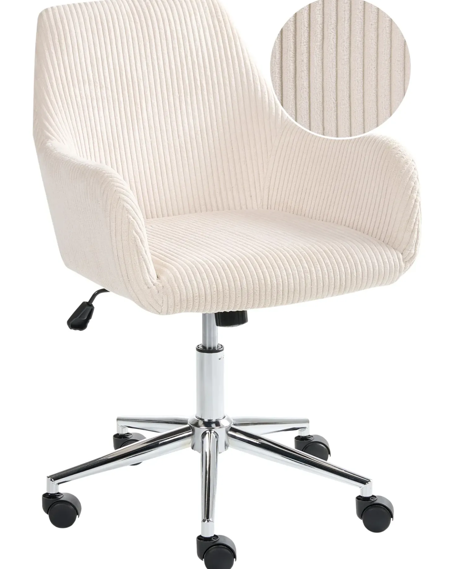 Sedia da ufficio WELLSTON Velluto a coste Beige chiaro