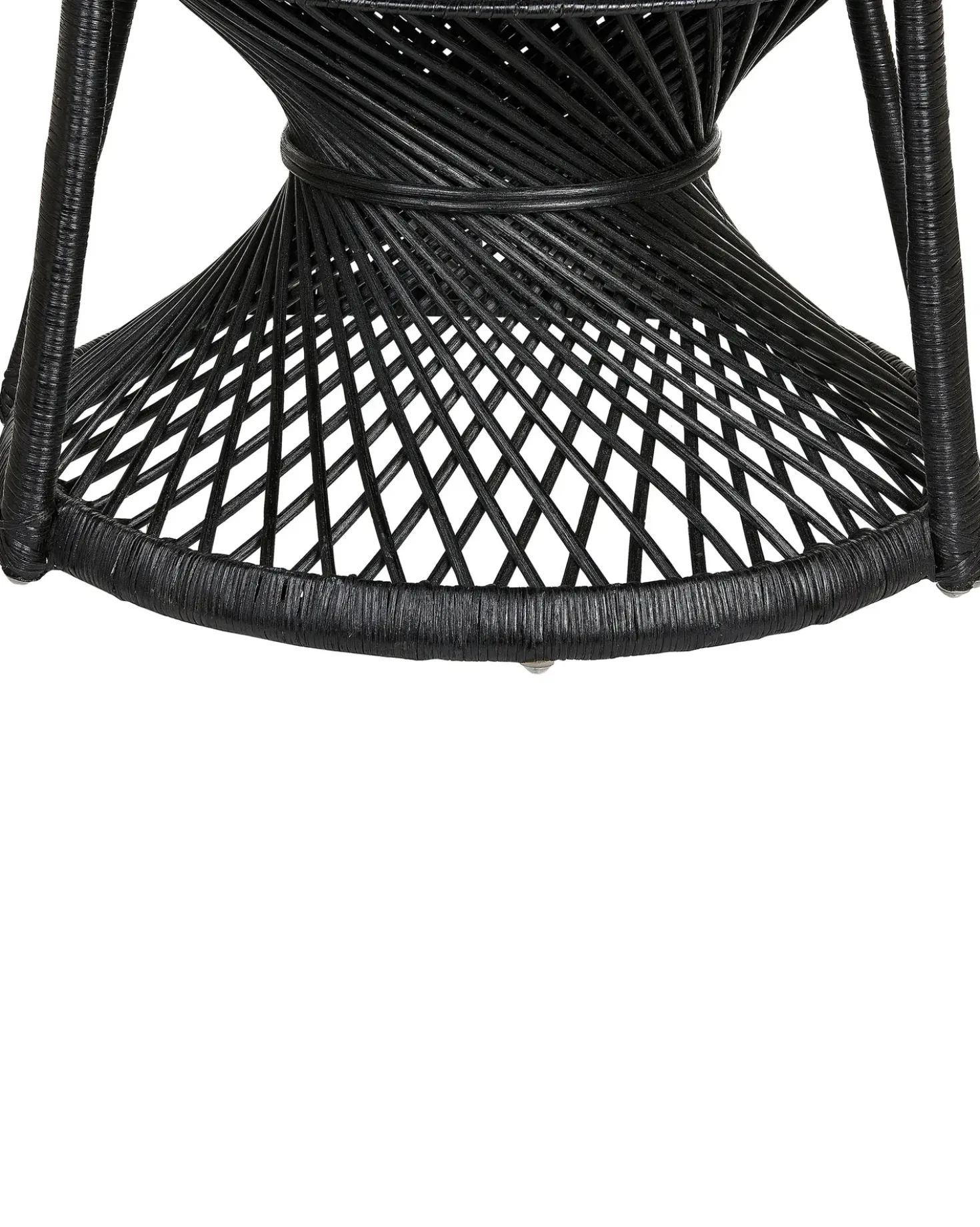 Sedia Peacock EMMANUELLE Rattan Nero