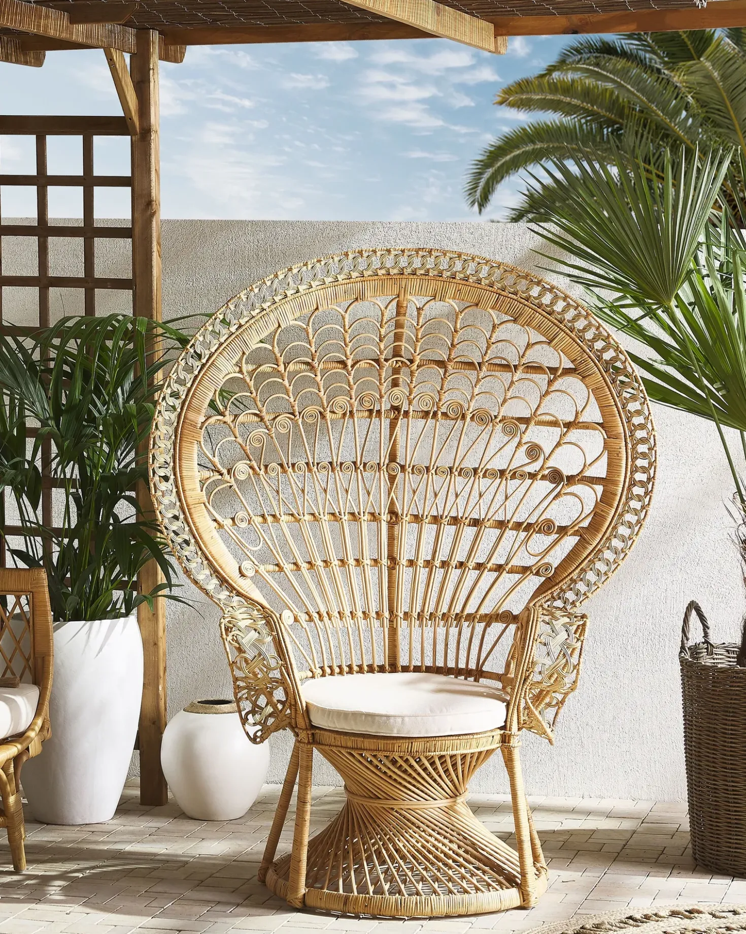 Sedia Peacock EMMANUELLE Rattan Naturale