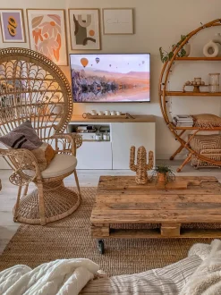 Sedia Peacock EMMANUELLE Rattan Naturale