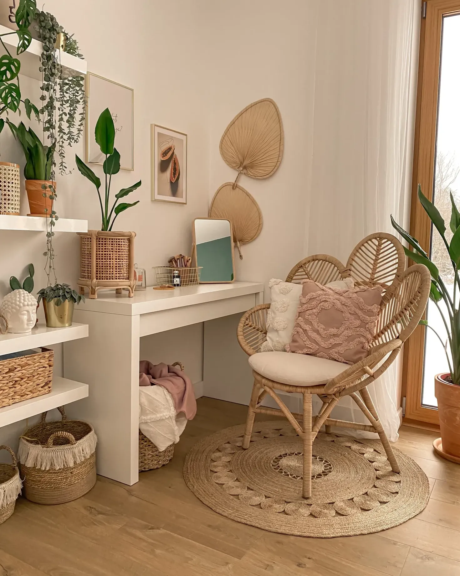 Sedia Peacock FLORENTINE Rattan Naturale