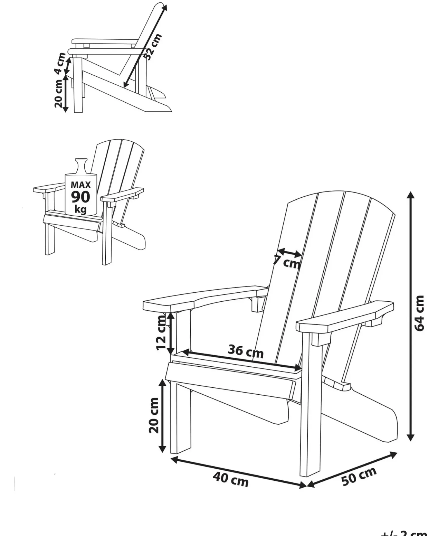Sedia per Bambini ADIRONDACK Azzurro