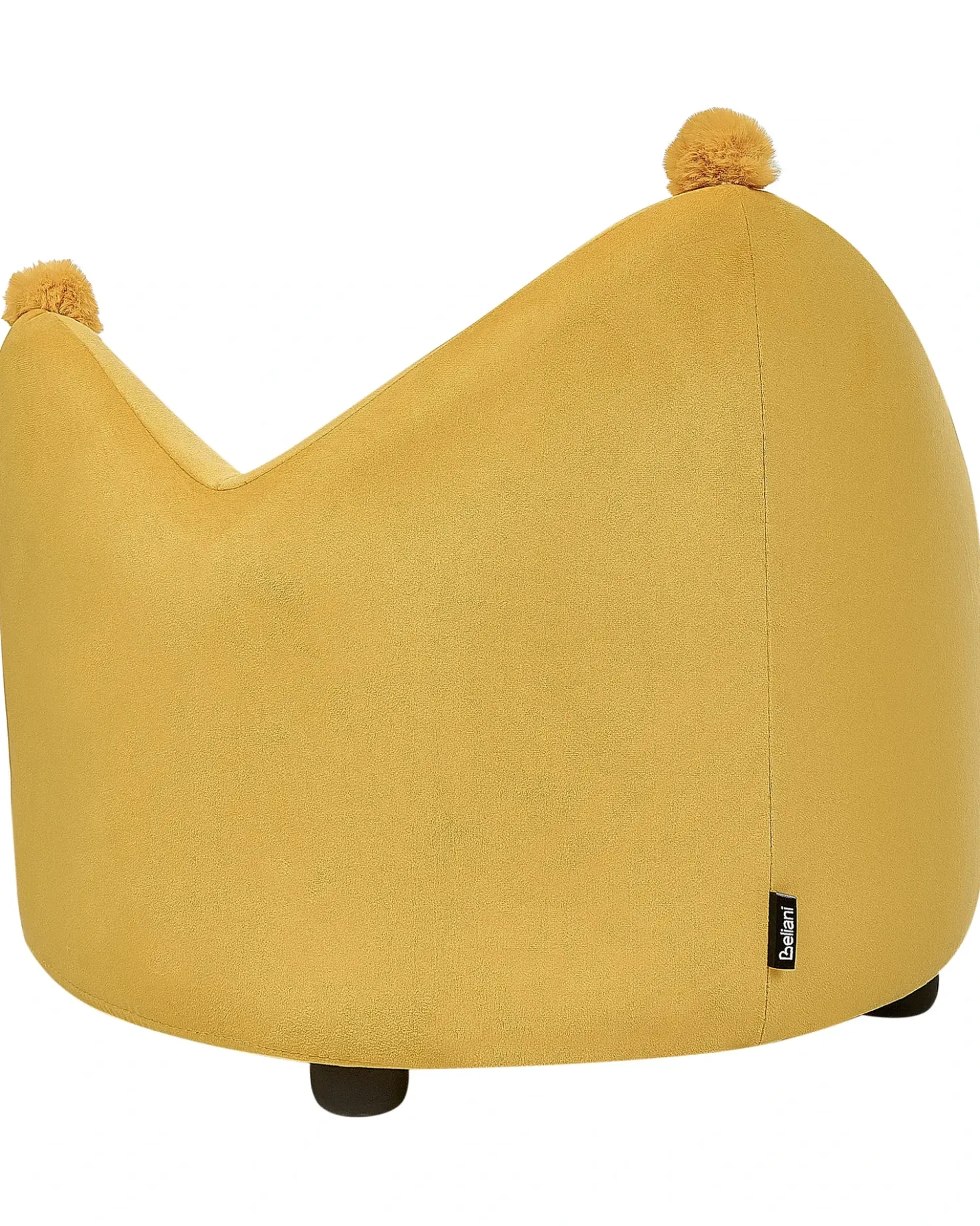 Sedia per Bambini Corona VEGA Velluto Giallo