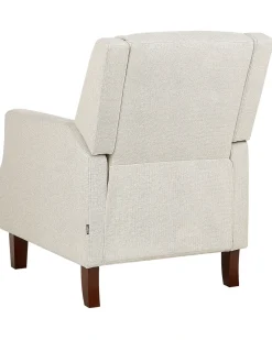 Sedia reclinabile EGERSUND Poggiapiedi a scomparsa Tessuto Beige chiaro
