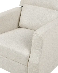 Sedia reclinabile EGERSUND Poggiapiedi a scomparsa Tessuto Beige chiaro