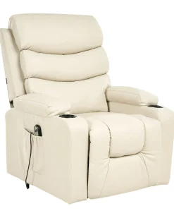 Sedia reclinabile elettrica ETER Pelle sintetica Beige