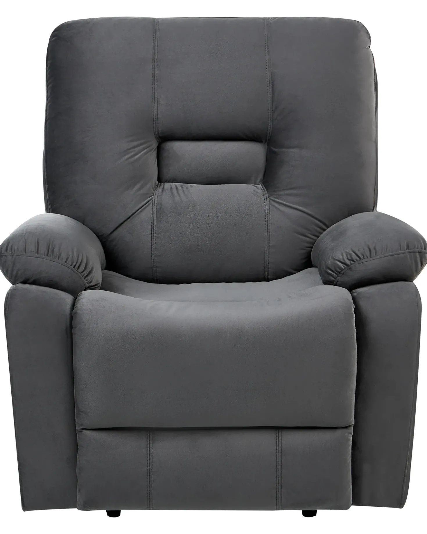 Sedia reclinabile elettrica BERGEN Velluto Grigio scuro
