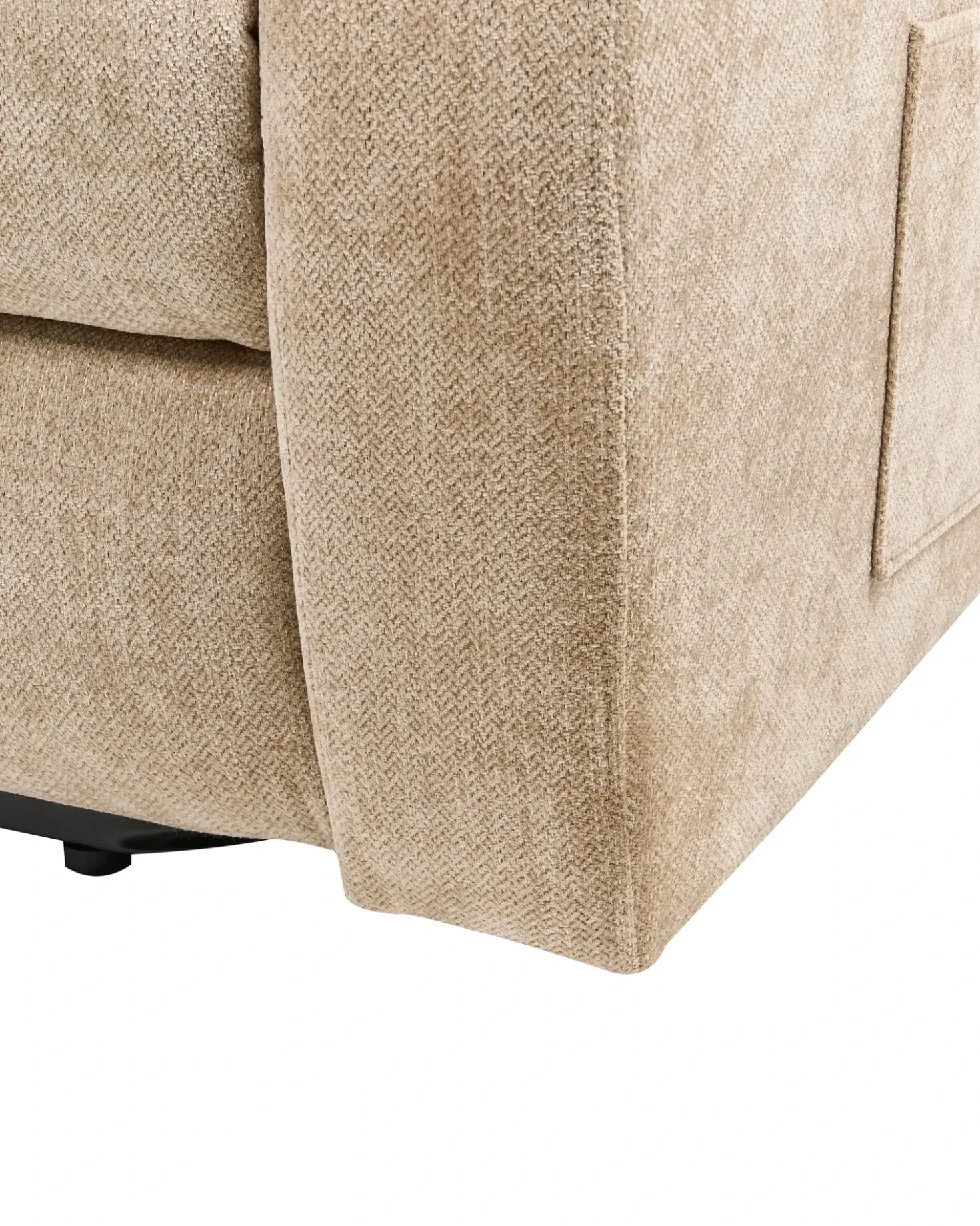Sedia reclinabile elettrica RISE Poggiapiedi a scomparsa Tessuto Beige