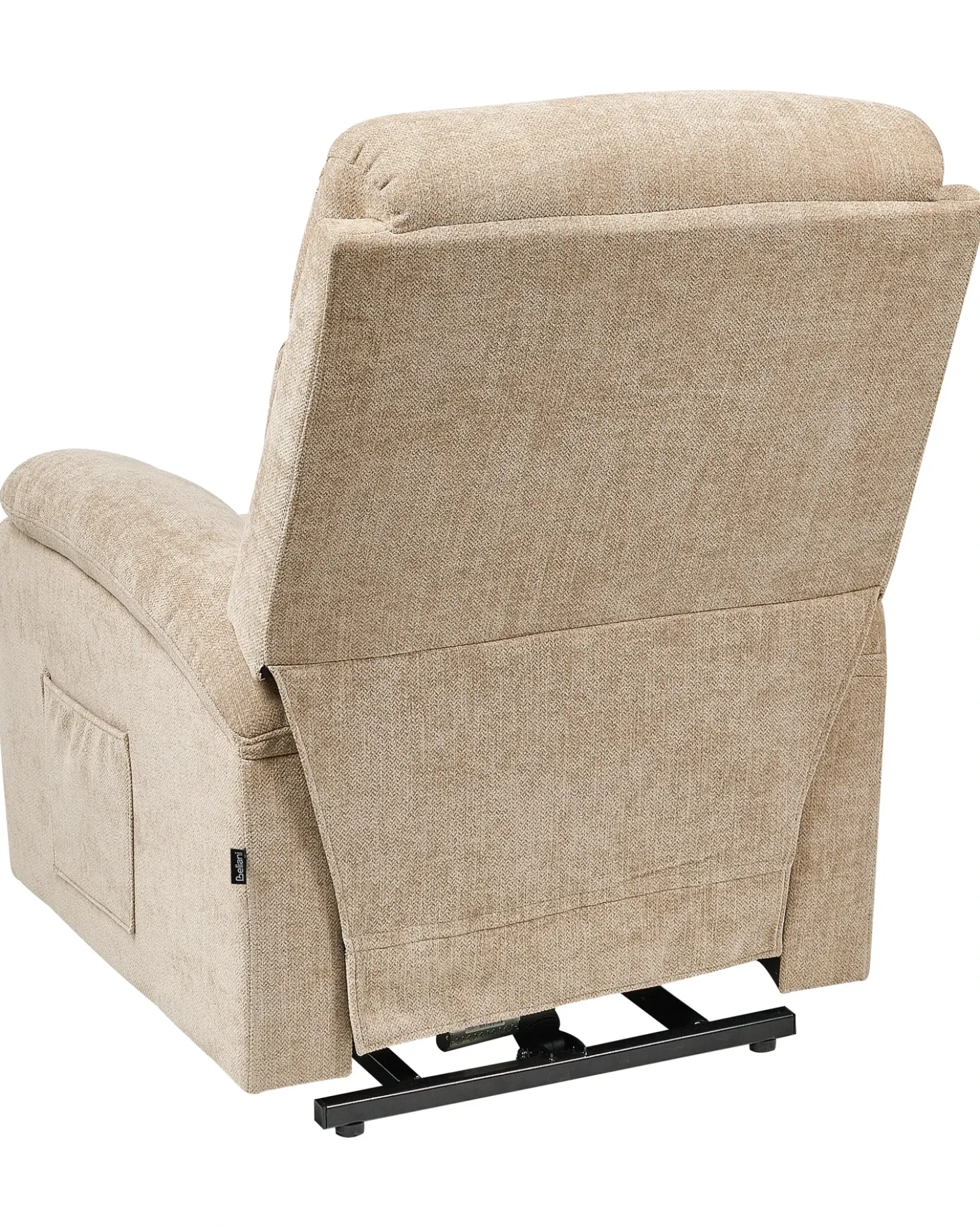 Sedia reclinabile elettrica RISE Poggiapiedi a scomparsa Tessuto Beige
