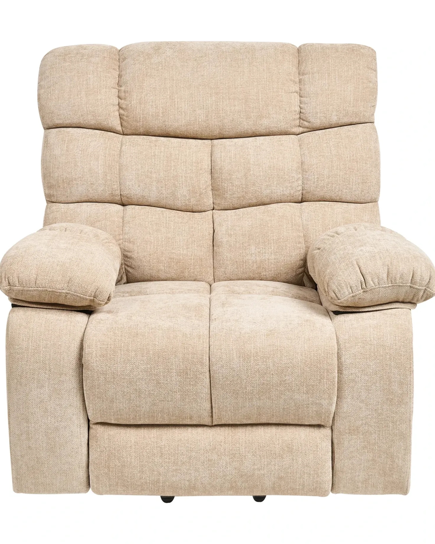 Sedia reclinabile elettrica ARES Poggiapiedi a scomparsa Tessuto Beige