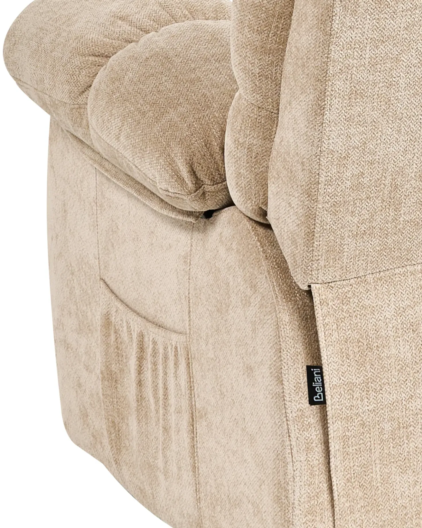 Sedia reclinabile elettrica ARES Poggiapiedi a scomparsa Tessuto Beige