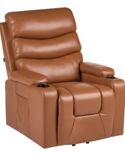 Sedia reclinabile elettrica ETER Pelle sintetica Marrone