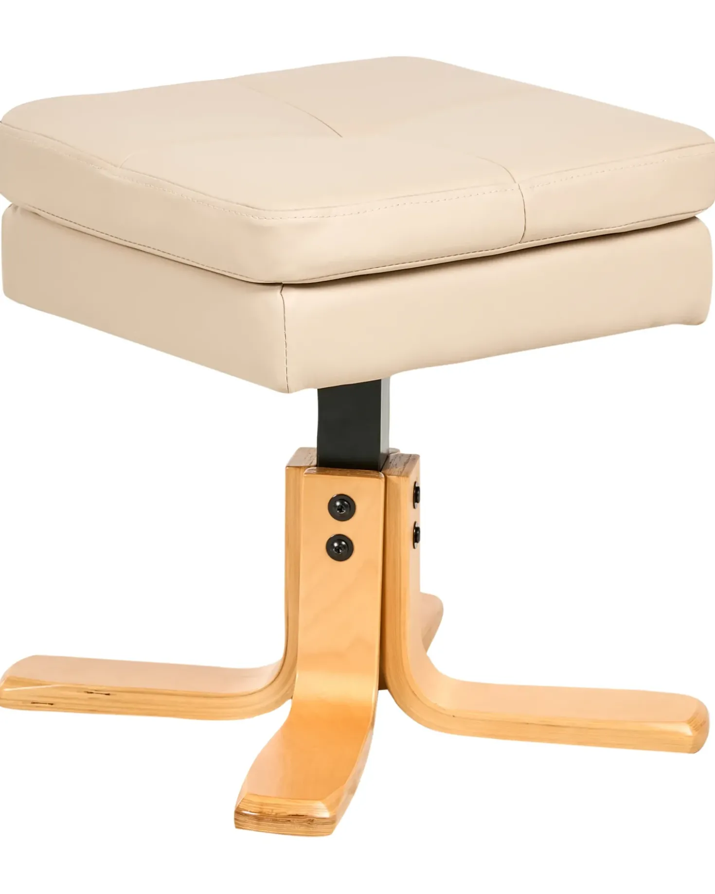 Sedia reclinabile EPSE con poggiapiedi Pelle sintetica Beige