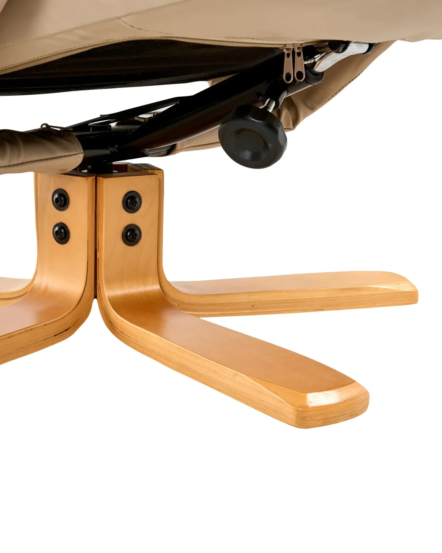 Sedia reclinabile EPSE con poggiapiedi Pelle sintetica Beige
