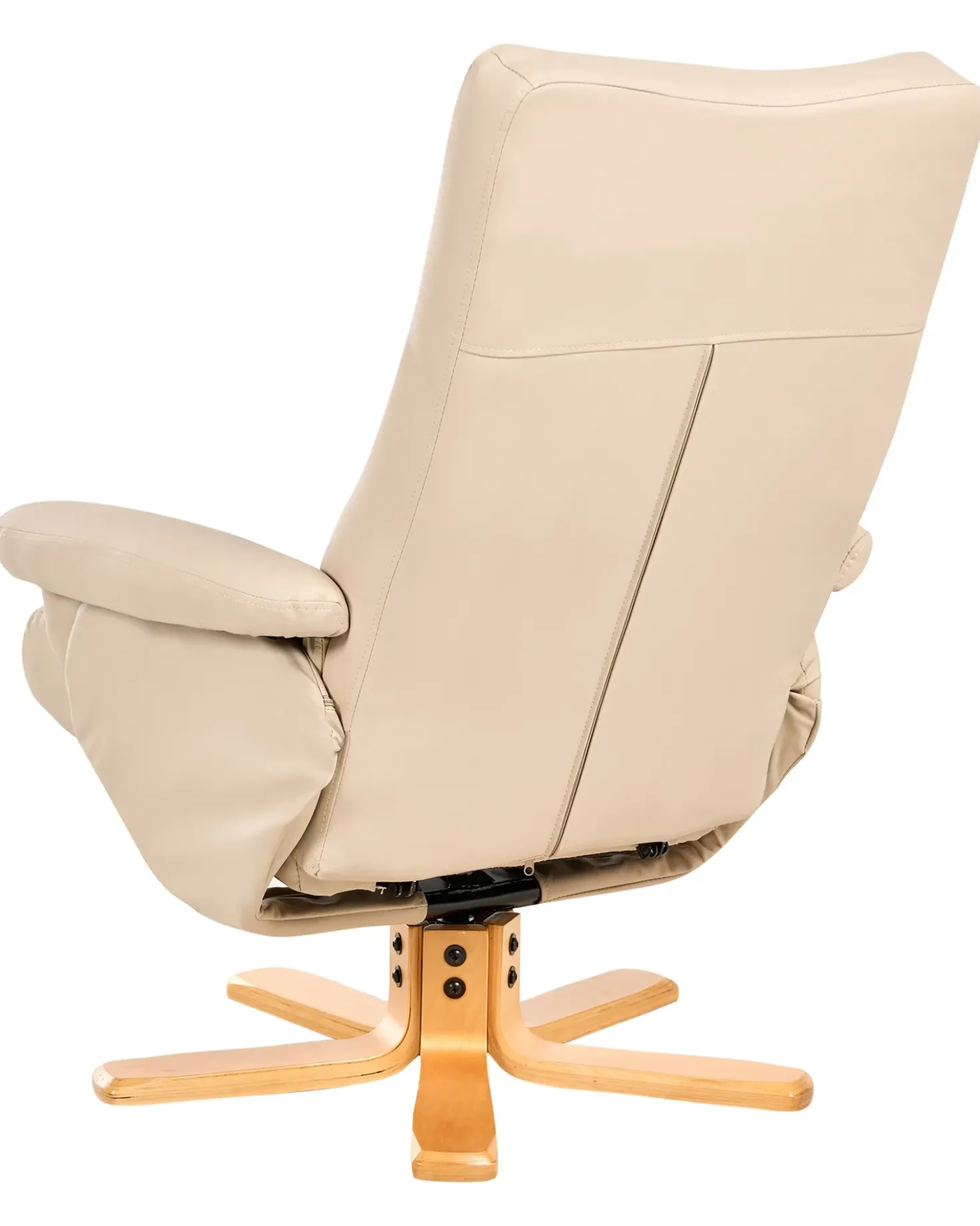 Sedia reclinabile EPSE con poggiapiedi Pelle sintetica Beige