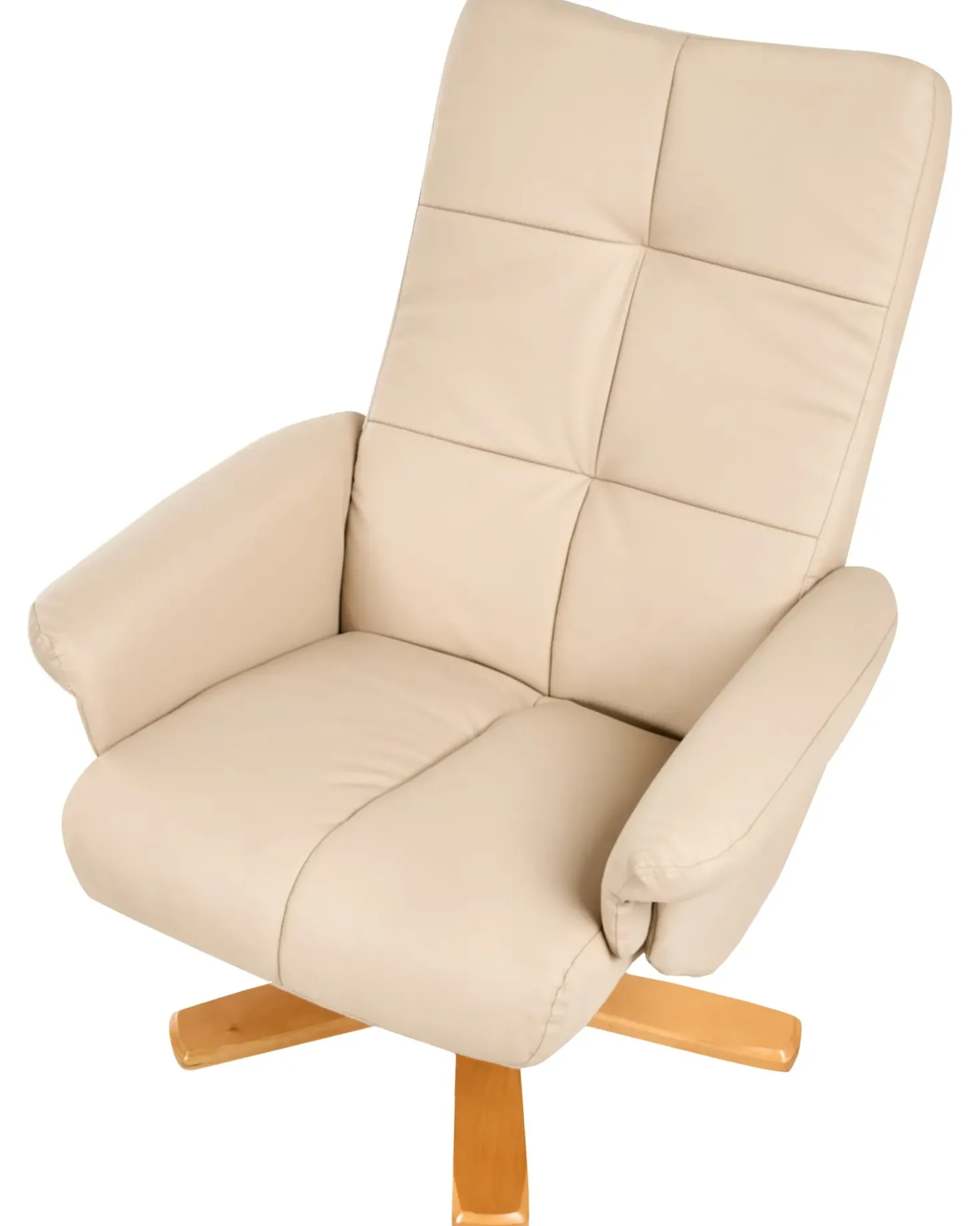 Sedia reclinabile EPSE con poggiapiedi Pelle sintetica Beige