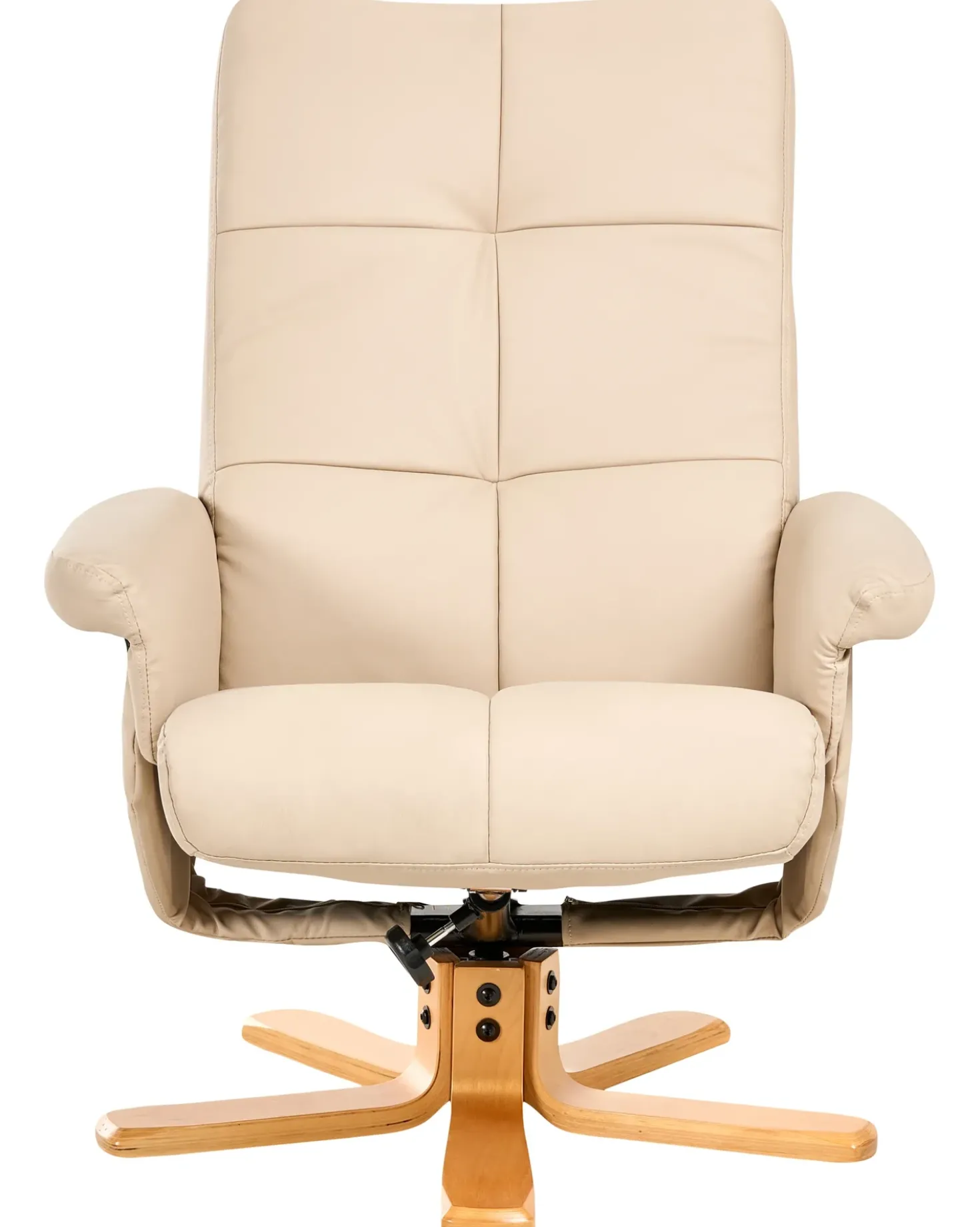 Sedia reclinabile EPSE con poggiapiedi Pelle sintetica Beige