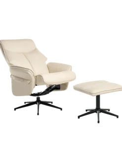 Sedia reclinabile ERATO Tessuto Beige chiaro
