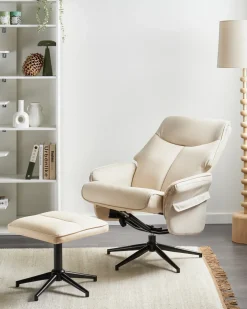 Sedia reclinabile ERATO Tessuto Beige chiaro