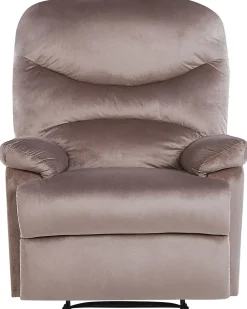 Sedia reclinabile ESLOV Poggiapiedi a scomparsa Velluto Tortora Beige