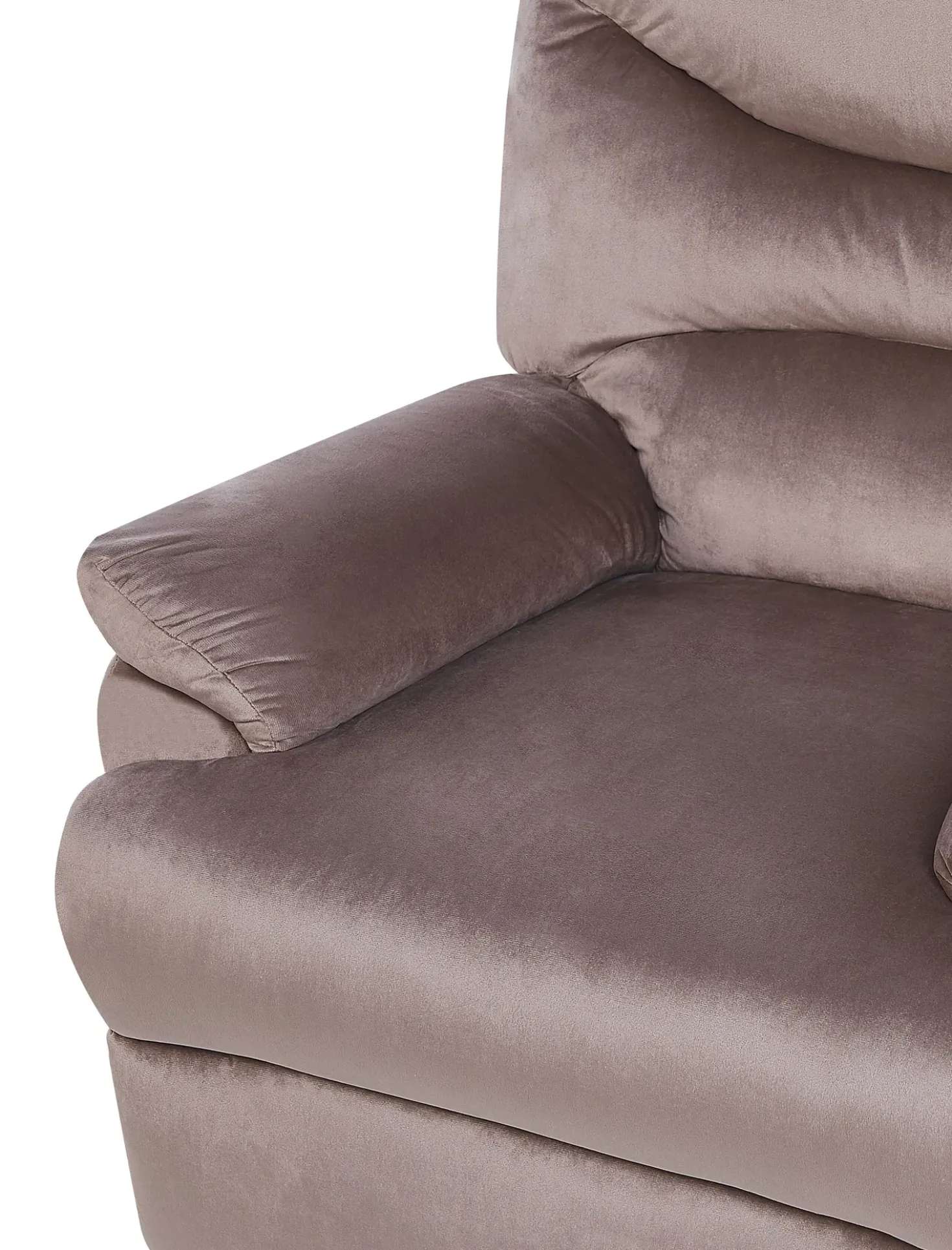 Sedia reclinabile ESLOV Poggiapiedi a scomparsa Velluto Tortora Beige