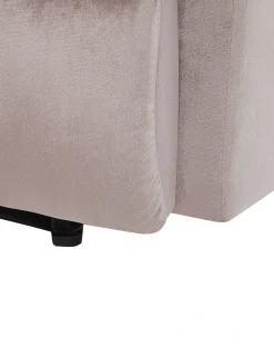 Sedia reclinabile ESLOV Poggiapiedi a scomparsa Velluto Tortora Beige
