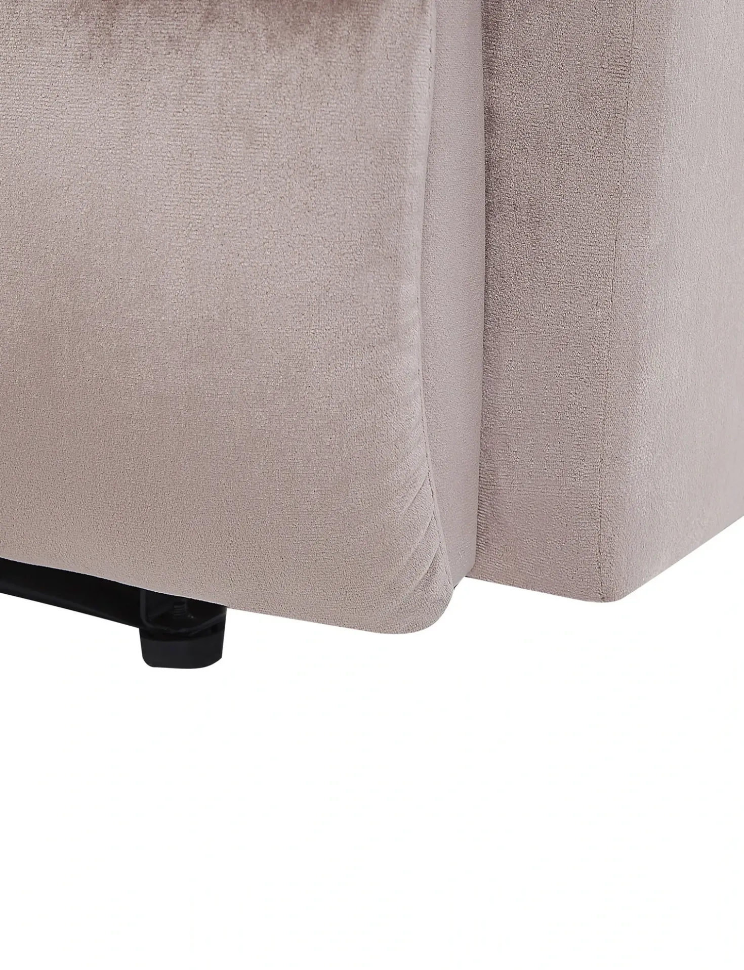 Sedia reclinabile ESLOV Poggiapiedi a scomparsa Velluto Tortora Beige