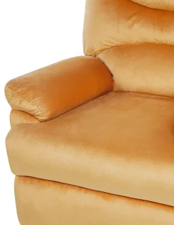 Sedia reclinabile ESLOV Poggiapiedi a scomparsa Velluto Senape