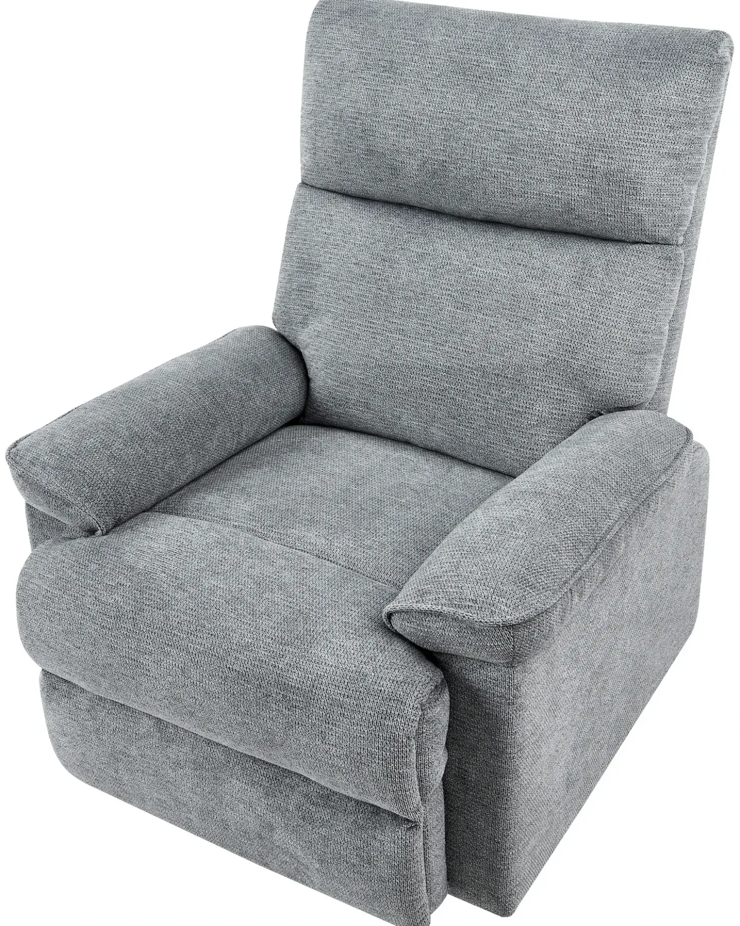 Sedia reclinabile EVERTON Poggiapiedi a scomparsa Tessuto Grigio