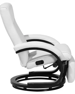 Sedia reclinabile MIGHT Poggiapiedi a scomparsa Pelle sintetica Bianco