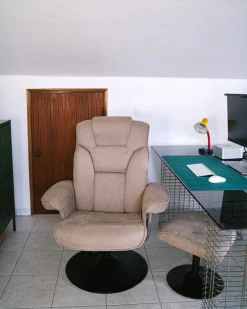 Sedia reclinabile NYKS Tessuto Tortora