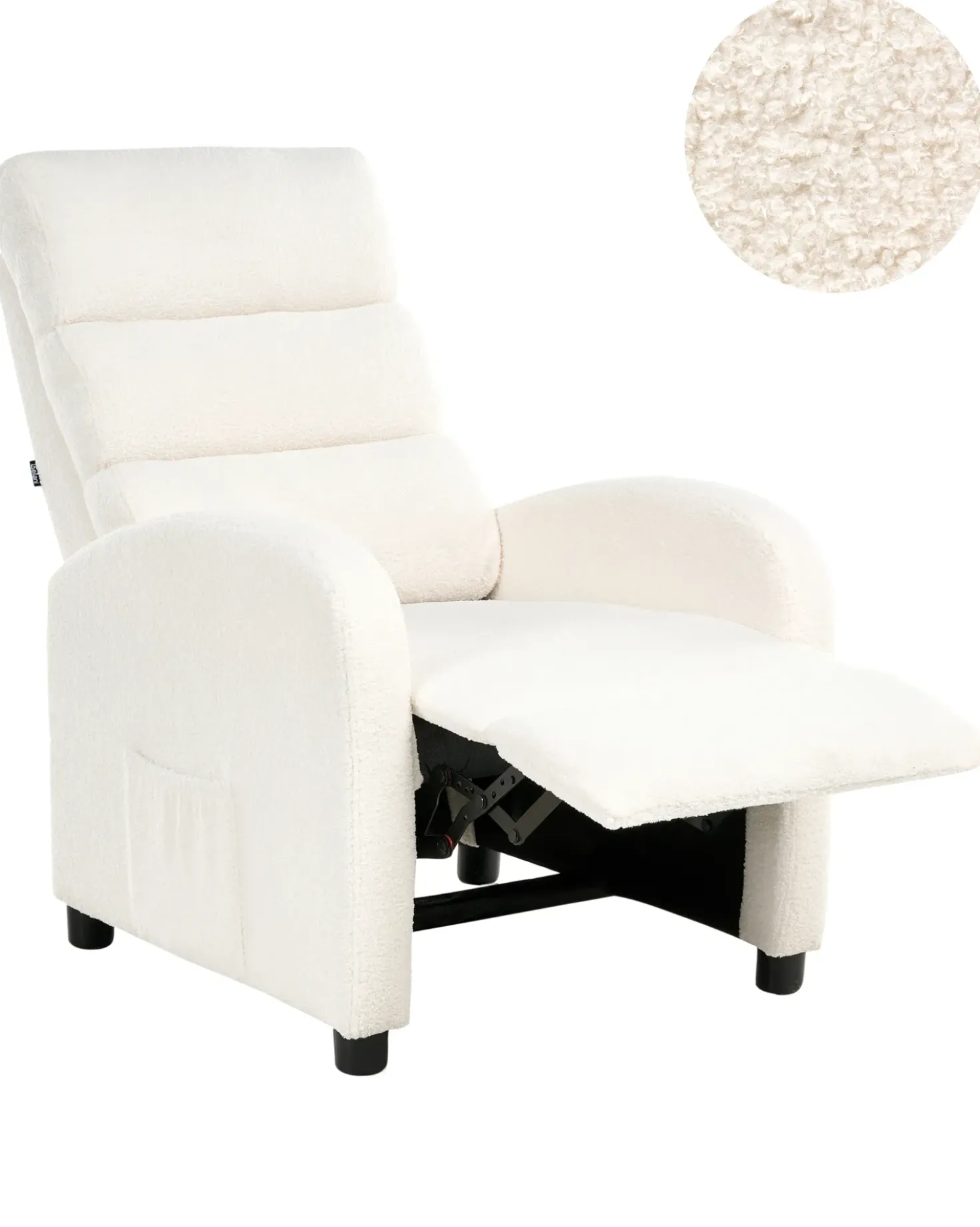 Sedia reclinabile OTUS Bouclé Bianco sporco