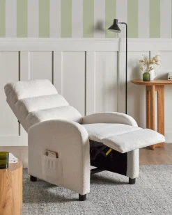Sedia reclinabile OTUS Bouclé Bianco sporco