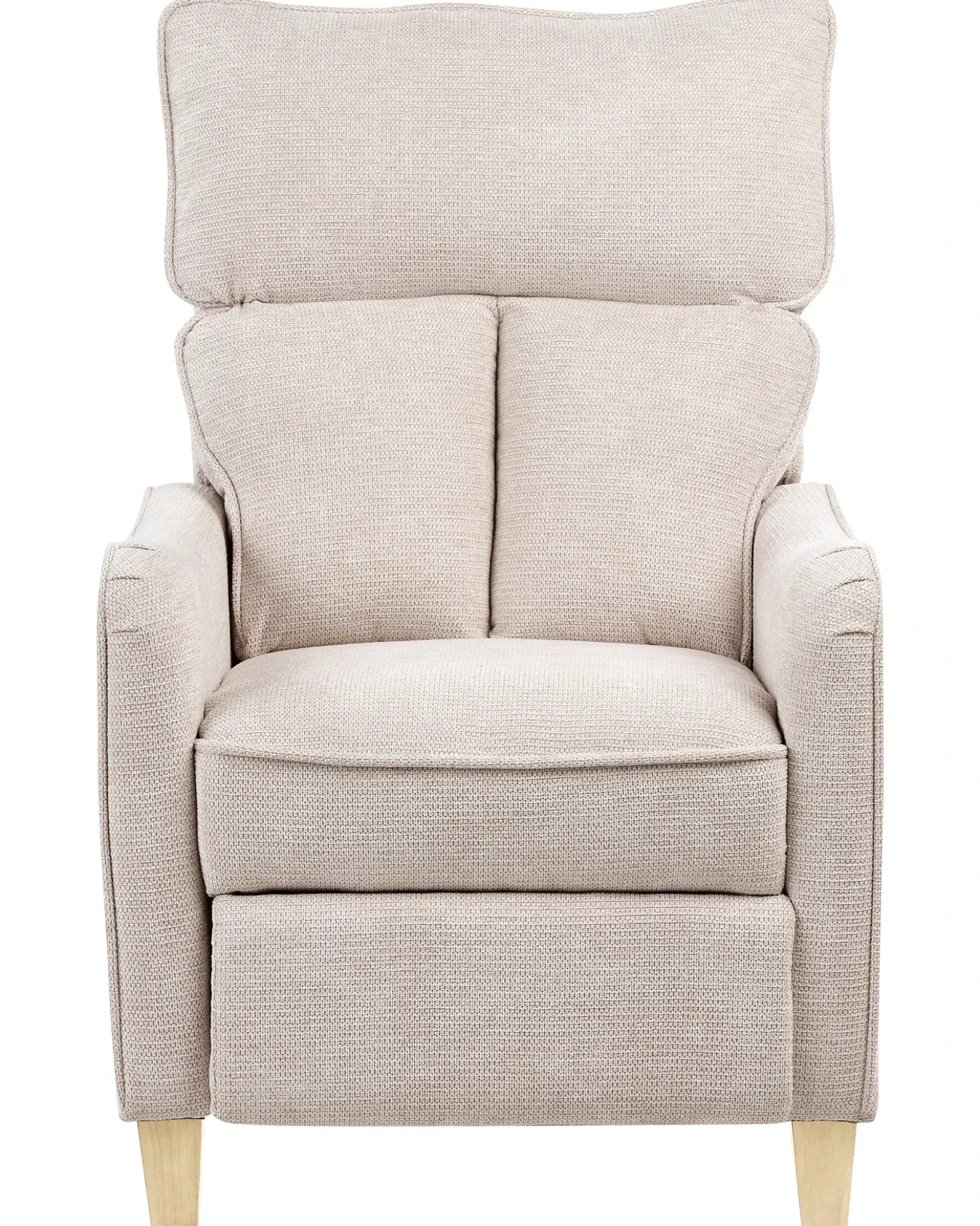 Sedia reclinabile ROYSTON Poggiapiedi a scomparsa Tessuto Beige